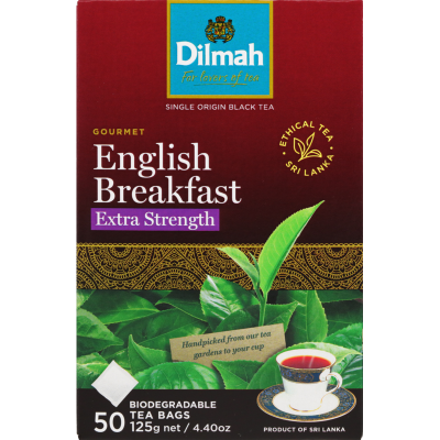 Dilmah English Breakfast Extra Strength Tagless Teabags 50pk