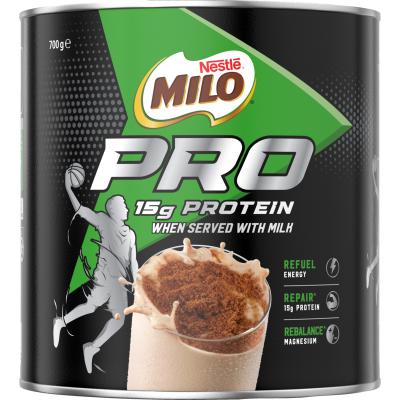 Nestle Milo Pro Chocolate Malt Powder Hot or Cold Drink Tin 700g