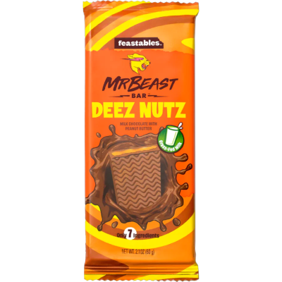 Mr Beast Feastables Deez Nutz Chocolate Bar 60g
