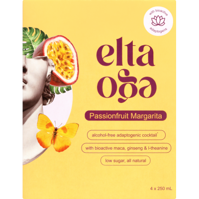Elta Ego Passionfruit Margarita Carbonated Beverages 4 x 250ml