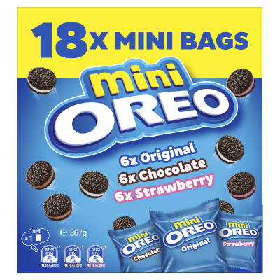 Oreo Mini Large Cookies Variety Pack 18 x 20.4g