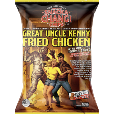 Snacka Changi Chips Great Uncle Kenny Fried Chicken Potato Chips 150g
