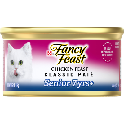 Purina Fancy Feast Senior 7+ Chicken Pate Wet Cat Food 85g