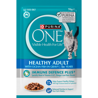 Purina ONE Healthy Adult Ocean Fish Cat Food 70g