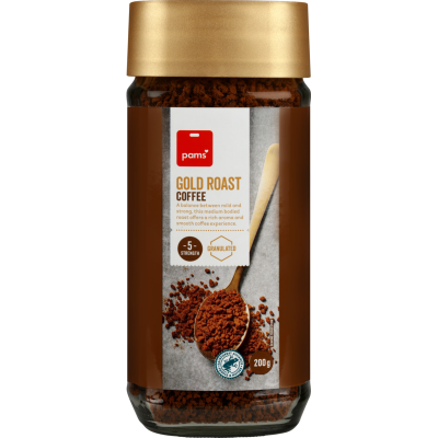 Pams Gold Roast Coffee 200g