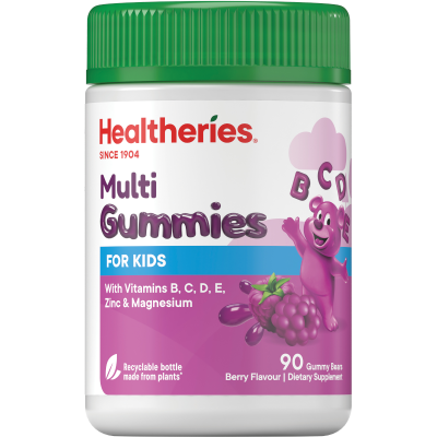 Healtheries Multi Gummies for Kids Berry Flavour Gummy Bears 90pk