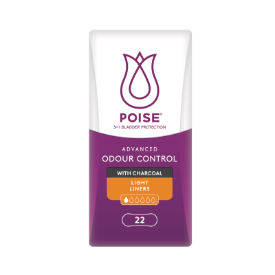 Poise Charcoal Light Liners 22pk