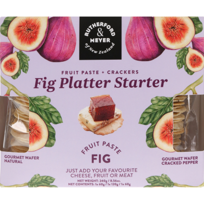 Rutherford & Meyer Fig Fruit Paste & Crackers Platter Starter 240g