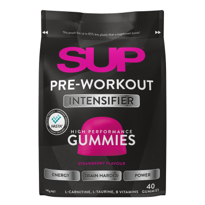 SUP High Performance Pre-workout Intensifier Strawberry Flavour Gummies 40pk