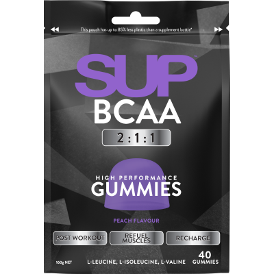 SUP High Performance BCAA Peach Flavour Gummies 40pk