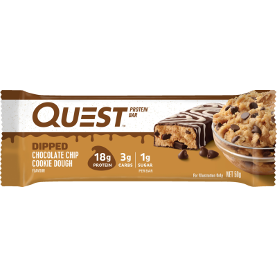 Quest Dipped Chocolate Chip Cookie Dough Protein Bar 50g