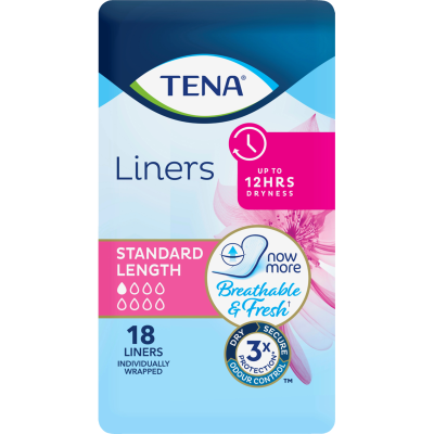 Tena Standard Length Liners 18pk