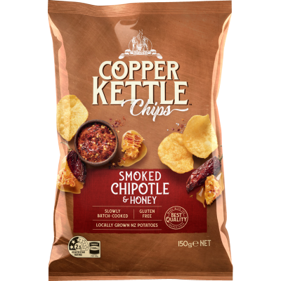 Copper Kettle Smoked Chipotle & Honey Potato Chips 150g