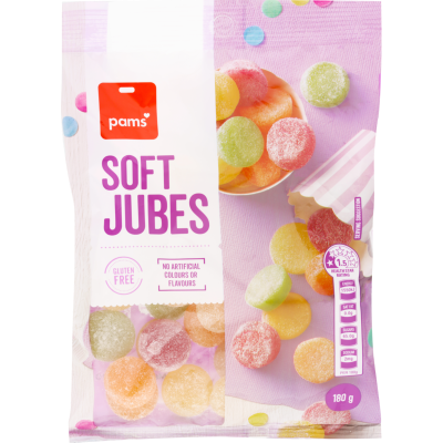 Pams Soft Jubes 180g