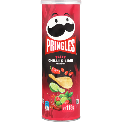 Pringles Zesty Chilli & Lime Flavour Potato Chips 118g
