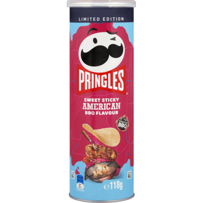 Pringles Sweet American BBQ Flavour Potato Chips 118g