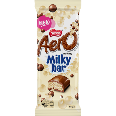 Nestle Aero Milkybar Chocolate Block 118g