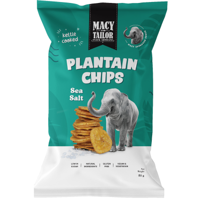 Macy and Tailor Sea Salt Plantain Chips 85g