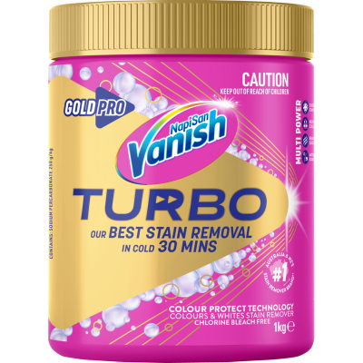 Vanish Napisan Gold Pro Turbo Pink Stain Remover Powder 1kg