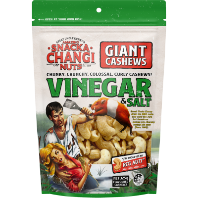 Snackachangi Vinegar & Salt Giant Cashews 325g