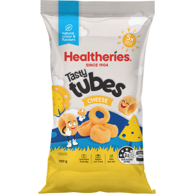 Healtheries Tasty Tubes Cheese Multipack Snack Foods 100g