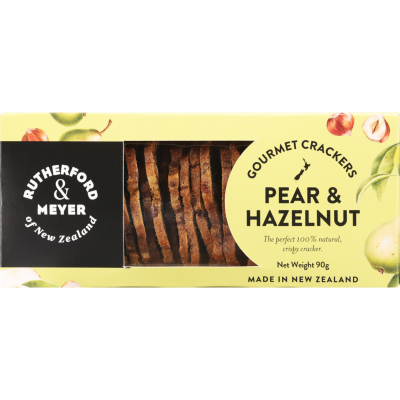 Rutherford & Meyer Pear & Hazelnut Gourmet Crackers 90g