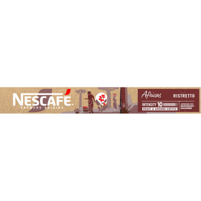 Nescafe Farmers Origins Africas Ristretto Nespresso Intensity 10 Compatibles Coffee 44g