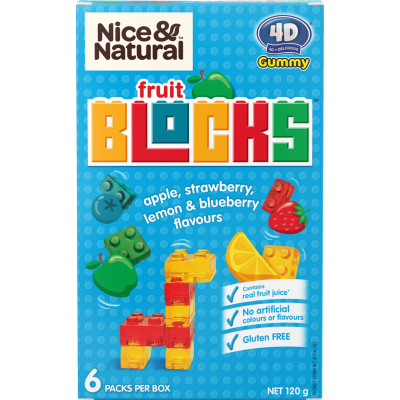 Nice & Natural Fruit Blocks Fruit Snacks 120g