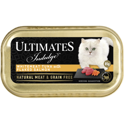 Ultimates Indulge Whitemeat Tuna With Flaked Salmon Cat Food 85g