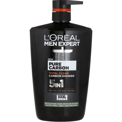 L'Oreal Paris Men Expert Pure Carbon Total Clean Shower Gel 1000ml
