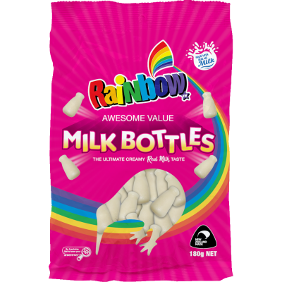 Rainbow Milk Bottles Confectionery 180g
