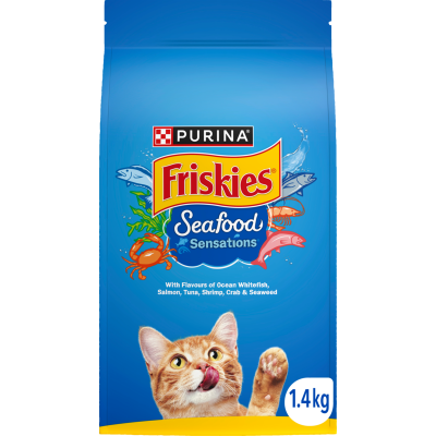 Purina Friskies Adult Seafood Sensations Dry Cat Food 1.4kg