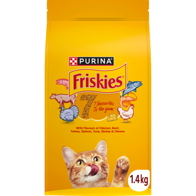Purina Friskies Adult 7 Favorites Dry Cat Food 1.4kg