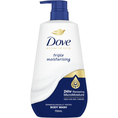 Dove Advanced Care Triple Moisturising Body Wash 700ml