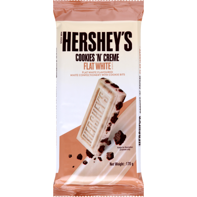 Hershey's Cookies 'N' Creme Flat White Chocolate Block 170g
