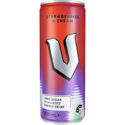 V Strawberries & Cream Energy Drink 250ml