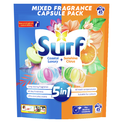 Surf Coastal Luxury + Sunshine Citrus Laundry Capsules 45pk