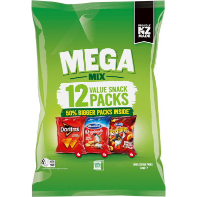 Bluebird Mega Mix Value Snack Packs 336g