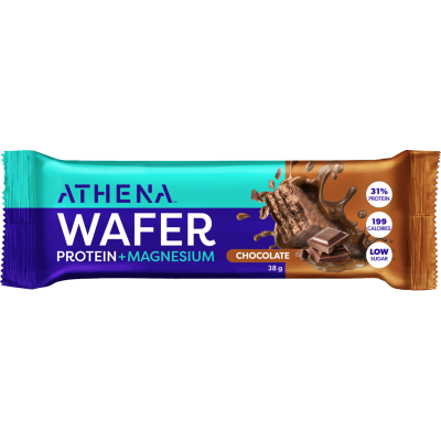 Athena Chocolate Wafer Protein + Magnesium Bar 38g