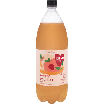 Dilmah Low Sugar Peach Sparkling Iced Tea 1.5l