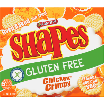 Arnott's Shapes Gluten Free Crimpy Chicken Crackers 110g