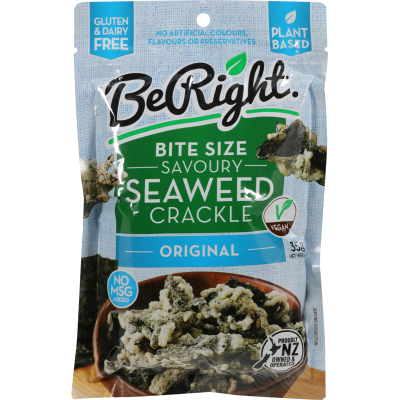 Be Right Original Bite Size Savoury Seaweed Crackle Snack 35g