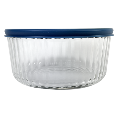 Kates Elara Round Ribbed Glass Container 950ml 1pk
