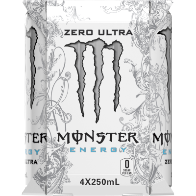 Monster Zero Ultra Energy Drink 4 x 250ml