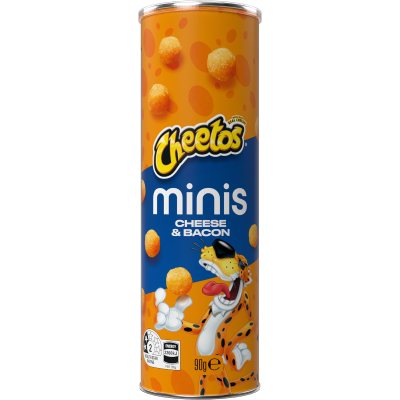 Cheetos Mini Cheese & Bacon Balls Flavoured Corn Chips 90g