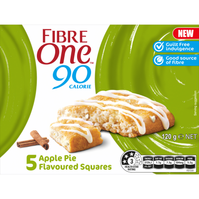 Fibre One Apple Pie Flavoured Squares 5 x 24g