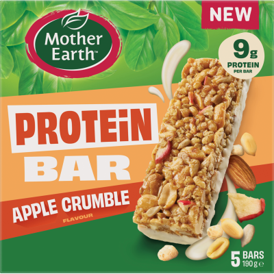 Mother Earth Apple Crumble Protein Bars 5 x 38g