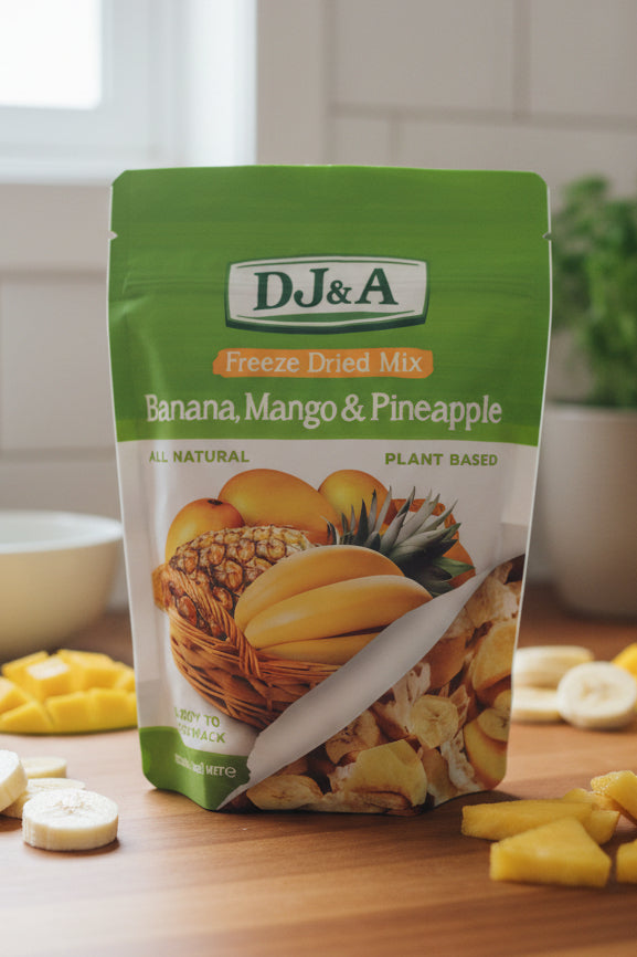 DJ&A Freeze Dried Banana, Mango & Pineapple Mix 180g