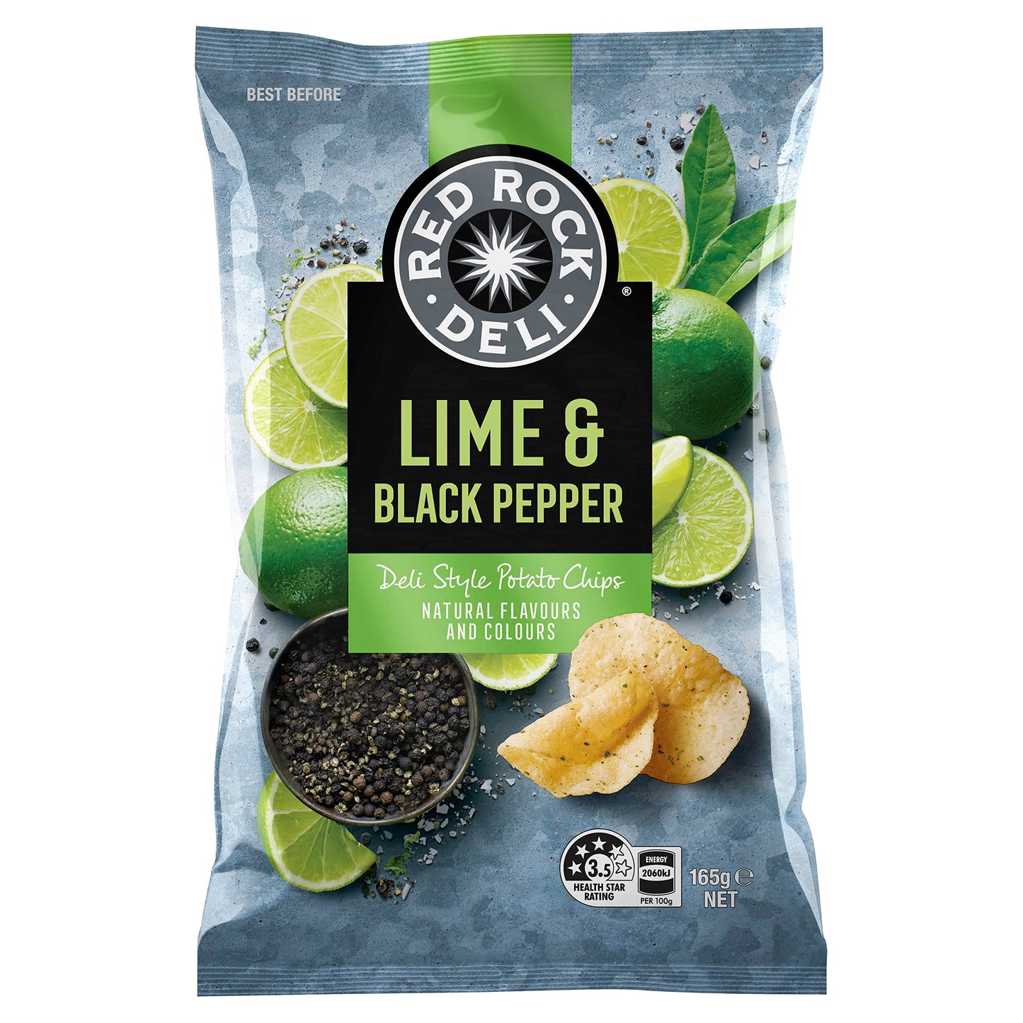 Red Rock Deli Lime & Black Pepper Deli Style Potato Chips