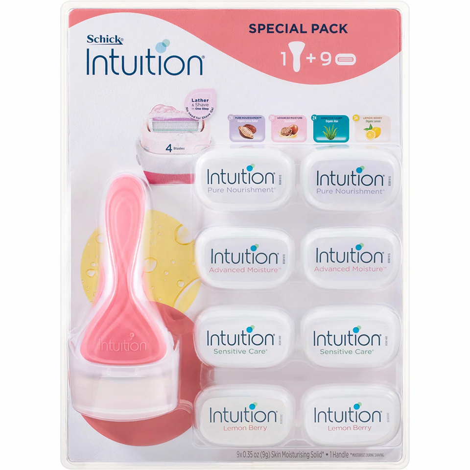 Schick Intuition Razor 1 Razor + 9 Cartridges